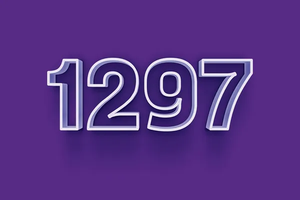Номер 1297 Изолирован Фиолетовом Фоне Вашего Уникального Рекламного Плаката Промо — стоковое фото