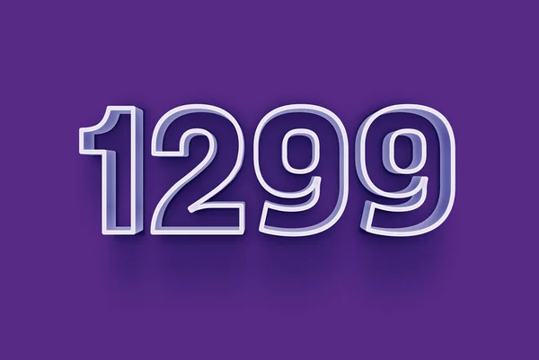 Número 1299 Aísla Fondo Púrpura Para Oferta Única Compra Venta —  Fotos de Stock