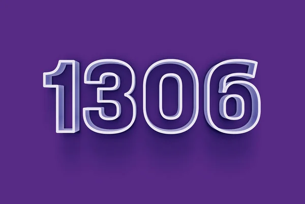 Номер 1306 Ізольований Фіолетовому Фоні Вашої Унікальної Продажу Плакат Промо — стокове фото