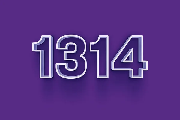 Номер 1314 Изолирован Фиолетовом Фоне Вашего Уникального Рекламного Плаката Промо — стоковое фото