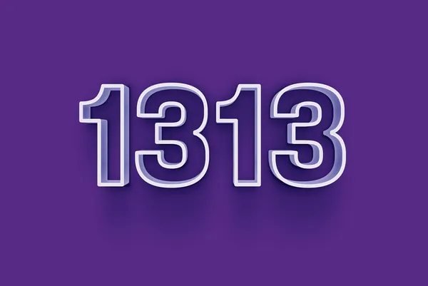 Number 1313 Isolated Purple Background Your Unique Selling Poster Promo — Stock Photo, Image
