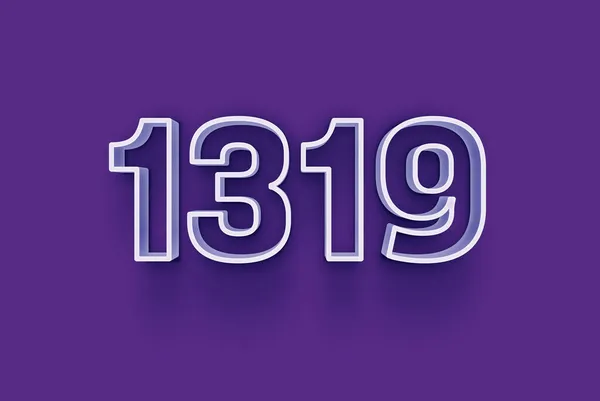 Номер 1319 Изолирован Фиолетовом Фоне Вашего Уникального Рекламного Плаката Промо — стоковое фото