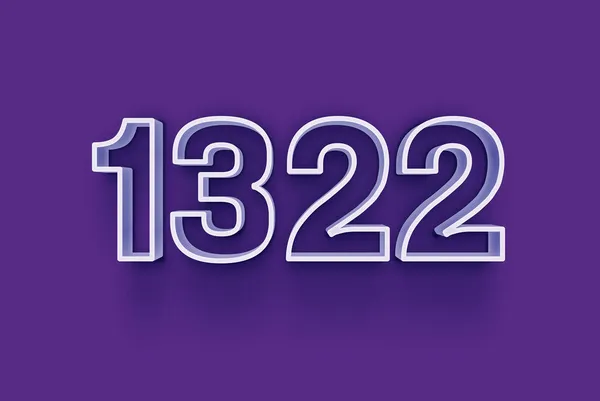 Номер 1322 Изолирован Фиолетовом Фоне Вашего Уникального Рекламного Плаката Промо — стоковое фото