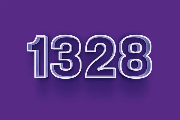 Номер 1328 Изолирован Фиолетовом Фоне Вашего Уникального Рекламного Плаката Промо — стоковое фото