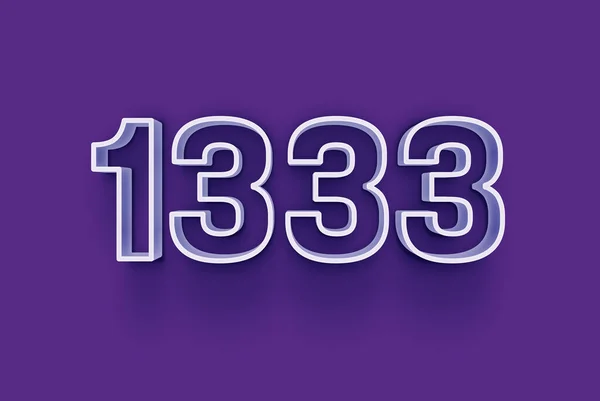Numer 1333 Jest Izolowany Fioletowym Tle Dla Unikalnej Sprzedaży Plakat — Zdjęcie stockowe