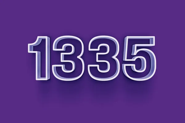 Номер 1335 Изолирован Фиолетовом Фоне Вашего Уникального Плаката Промо Скидка — стоковое фото