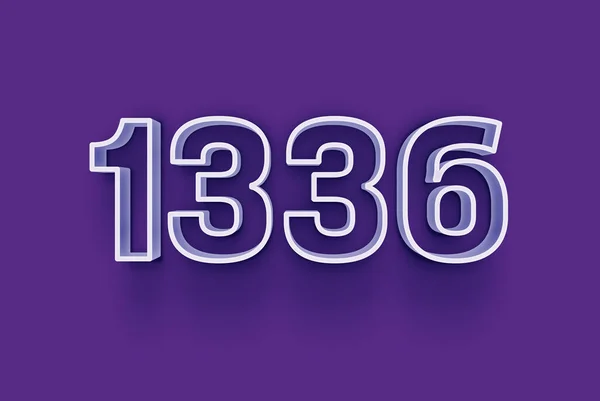 Номер 1336 Изолирован Фиолетовом Фоне Вашего Уникального Плаката Промо Скидка — стоковое фото