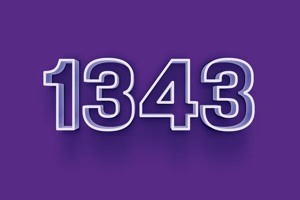 Numéro 1343 Est Isolé Sur Fond Violet Pour Votre Offre — Photo