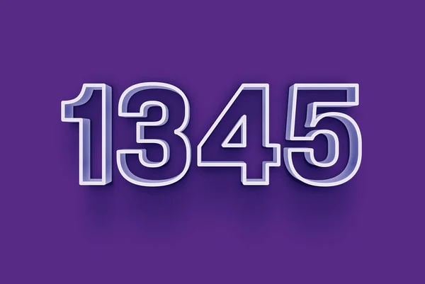 3D号码1345是隔离在紫色背景下 为您独特的销售海报促销打折特价特价销售 横幅广告标签 享受圣诞 圣诞甩卖标签 优惠券等 — 图库照片