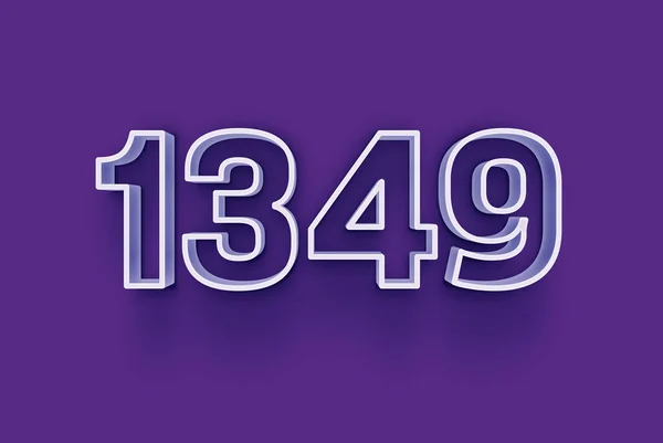 Номер 1349 Изолирован Фиолетовом Фоне Вашего Уникального Рекламного Плаката Промо — стоковое фото
