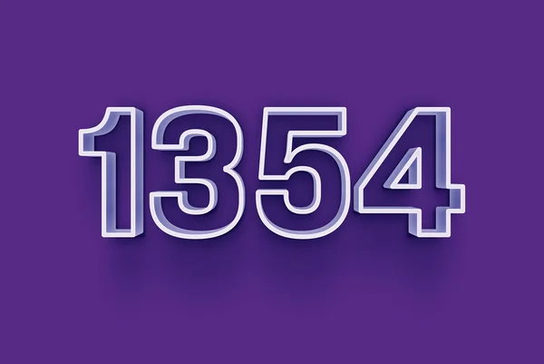 Número 1354 Aísla Fondo Púrpura Para Oferta Única Compra Venta — Foto de Stock