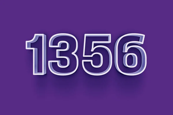 Номер 1356 Изолирован Фиолетовом Фоне Вашего Уникального Рекламного Плаката Скидка — стоковое фото