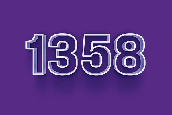 Number 1358 Isolated Purple Background Your Unique Selling Poster Promo — Stock Photo, Image