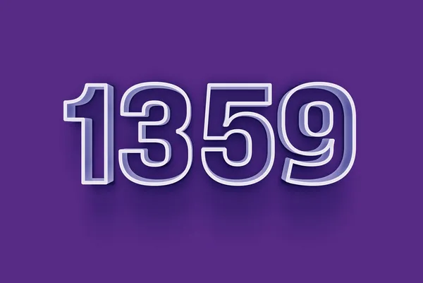 Número 1359 Está Aislado Fondo Púrpura Para Oferta Única Venta — Foto de Stock