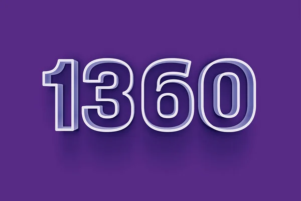 Número 1360 Está Aislado Fondo Púrpura Para Oferta Única Venta — Foto de Stock