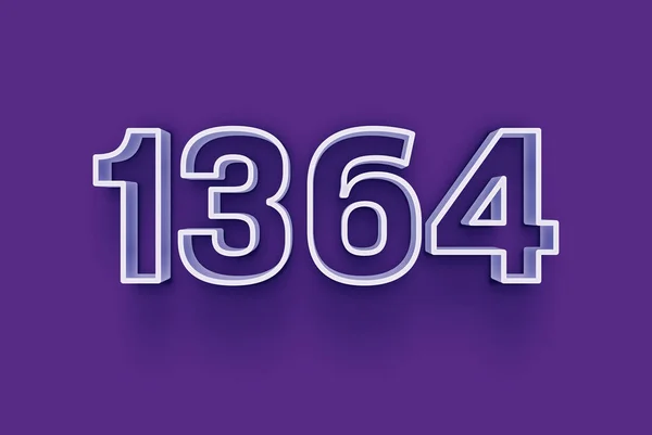 Numer 1364 Jest Izolowany Fioletowym Tle Dla Unikalnej Sprzedaży Plakat — Zdjęcie stockowe
