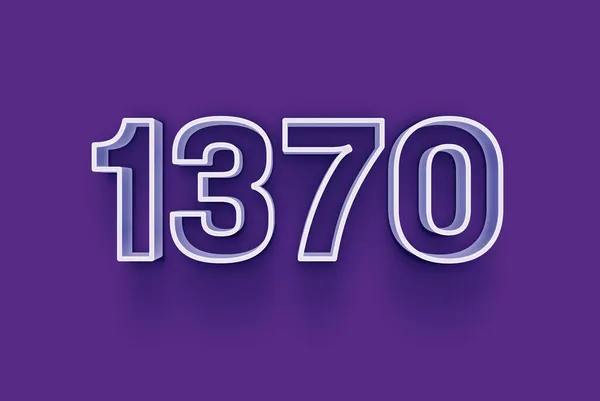 Номер 1370 Изолирован Фиолетовом Фоне Вашего Уникального Рекламного Плаката Промо — стоковое фото
