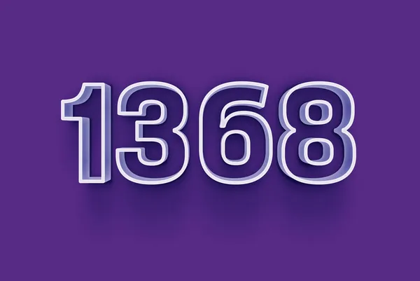 Номер 1368 Изолирован Фиолетовом Фоне Вашего Уникального Рекламного Плаката Промо — стоковое фото