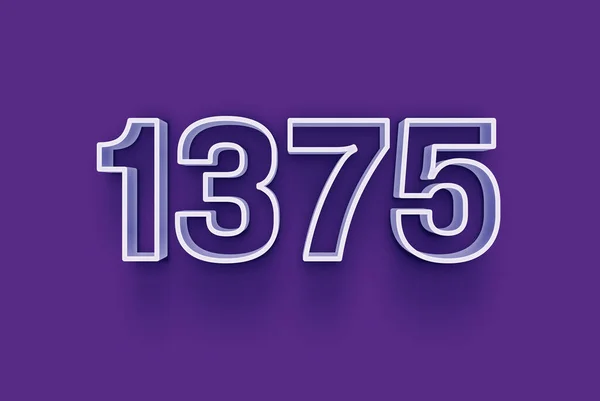 Номер 1375 Изолирован Фиолетовом Фоне Вашего Уникального Рекламного Плаката Скидка — стоковое фото