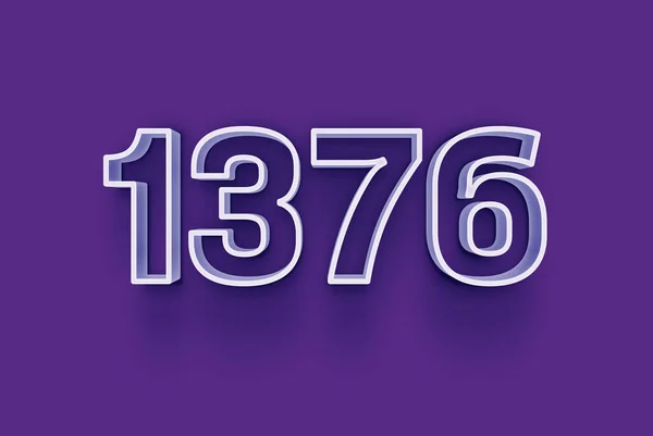 Номер 1376 Изолирован Фиолетовом Фоне Вашего Уникального Рекламного Плаката Скидка — стоковое фото