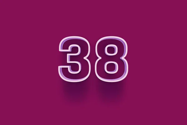 Número Está Aislado Fondo Púrpura Para Oferta Única Venta Promoción —  Fotos de Stock