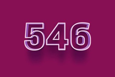 3D numara 546 mor arka planda sizin benzersiz indirimli poster indiriminiz için özel satış teklifi, afiş reklamları etiketi, Noel 'in tadını çıkarın, Xmas indirimli etiketi, kupon ve daha fazlası için izole edilmiştir..