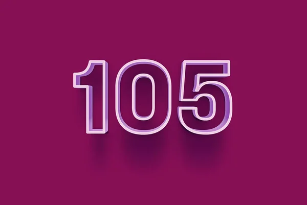 Номер 105 Изолирован Фиолетовом Фоне Вашего Уникального Рекламного Плаката Скидка — стоковое фото