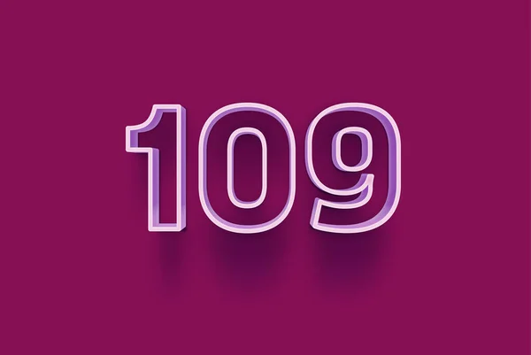 Número 109 Está Aislado Fondo Púrpura Para Oferta Única Compra — Foto de Stock
