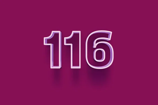 Номер 116 Ізольований Фіолетовому Фоні Вашої Унікальної Продажу Плакат Промо — стокове фото
