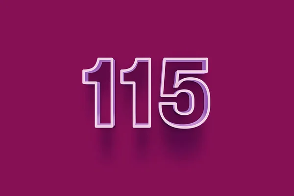 Número 115 Está Aislado Fondo Púrpura Para Oferta Única Compra —  Fotos de Stock