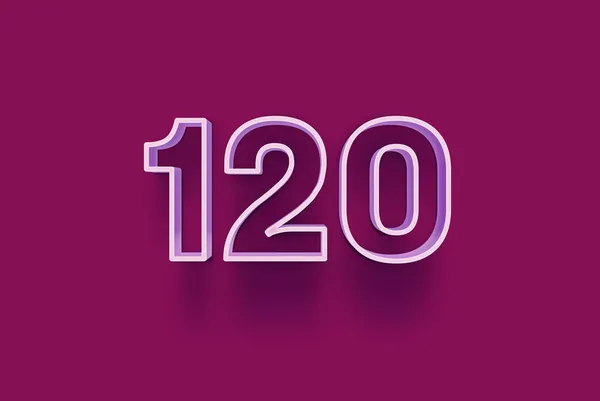 Numer 120 Jest Izolowany Fioletowym Tle Dla Unikalnej Sprzedaży Plakat — Zdjęcie stockowe