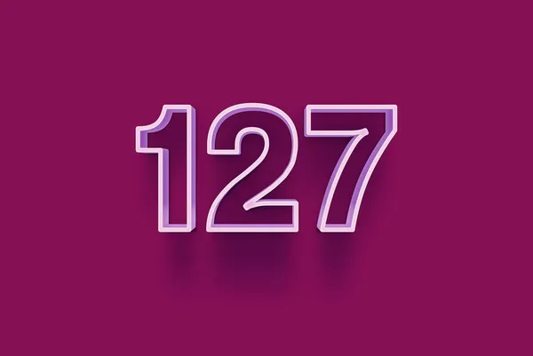 Number 127 Isolated Purple Background Your Unique Selling Poster Promo — Stock Photo, Image