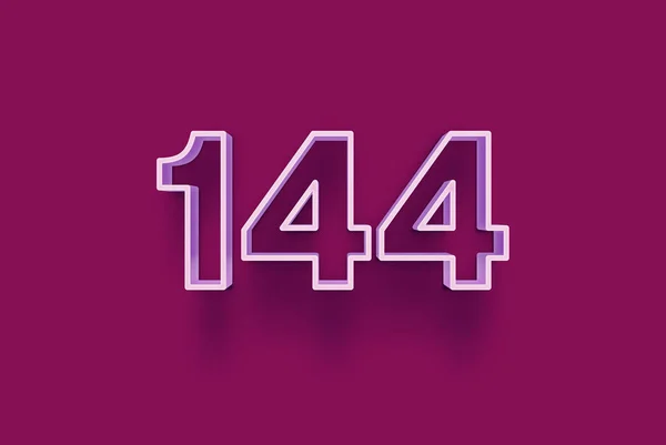 Number 144 Isolated Purple Background Your Unique Selling Poster Promo — Stock Photo, Image