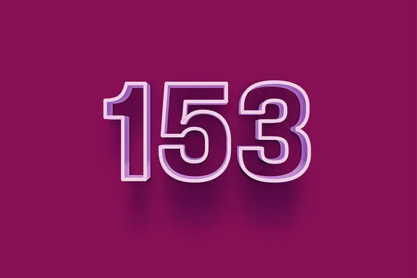Número 153 Aísla Fondo Púrpura Para Oferta Única Compra Venta — Foto de Stock