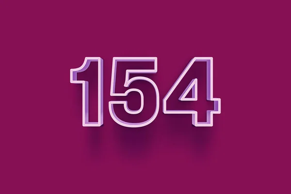 Nummer 154 Ist Isoliert Auf Lila Hintergrund Für Ihre Einzigartigen — Stockfoto