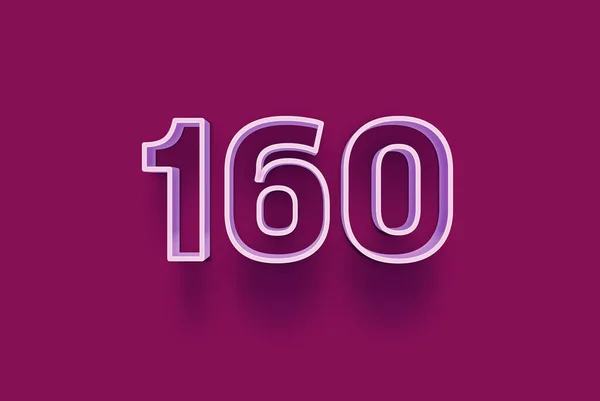 Number 160 Isolated Purple Background Your Unique Selling Poster Promo — Stock Photo, Image