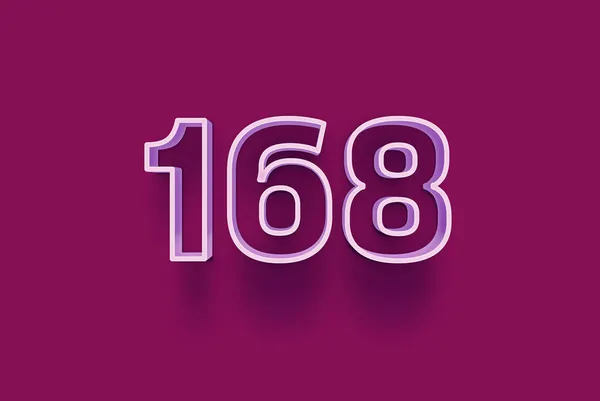 Número 168 Está Aislado Fondo Púrpura Para Oferta Única Compra — Foto de Stock