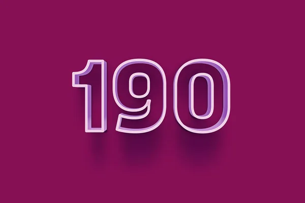 Number 190 Isolated Purple Background Your Unique Selling Poster Promo — Stock Photo, Image