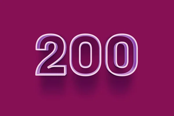 Nummer 200 Isolerad Lila Bakgrund För Din Unika Försäljning Affisch — Stockfoto