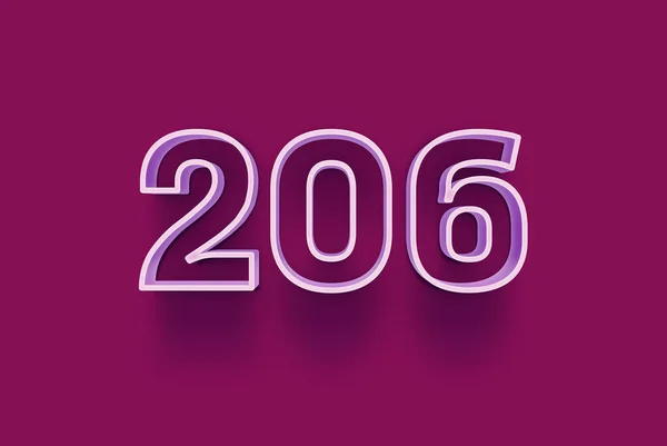 Number 206 Isolated Purple Background Your Unique Selling Poster Promo — Stock Photo, Image