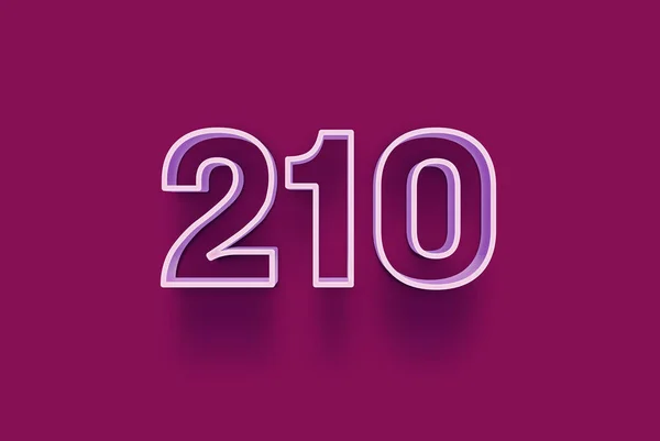 Number 210 Isolated Purple Background Your Unique Selling Poster Promo — Stock Photo, Image