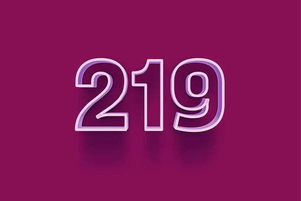 Номер 219 Ізольований Фіолетовому Фоні Вашої Унікальної Продажу Плакат Промо — стокове фото