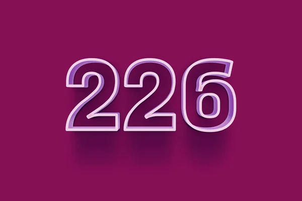 Номер 226 Изолирован Фиолетовом Фоне Вашего Уникального Рекламного Плаката Промо — стоковое фото