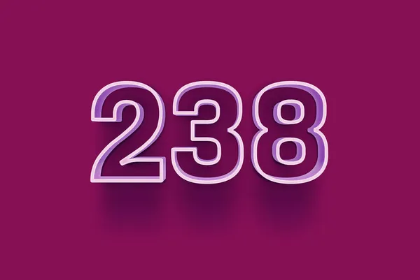 Numéro 238 Est Isolé Sur Fond Violet Pour Votre Vente — Photo
