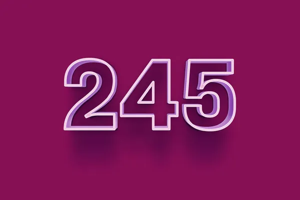 Номер 245 Ізольований Фіолетовому Фоні Вашої Унікальної Продажу Плакат Промо — стокове фото