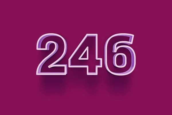 3D番号246は あなたのユニークな販売ポスタープロモーション割引特別販売ショッピングオファー バナー広告ラベル クリスマスを楽しむ クーポンなどのクリスマスの販売をオフに紫の背景に隔離されています — ストック写真