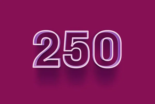 Numer 250 Jest Izolowany Fioletowym Tle Dla Unikalnej Sprzedaży Plakat — Zdjęcie stockowe