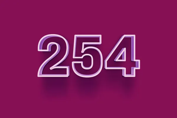Номер 254 Изолирован Фиолетовом Фоне Вашего Уникального Рекламного Плаката Промо — стоковое фото