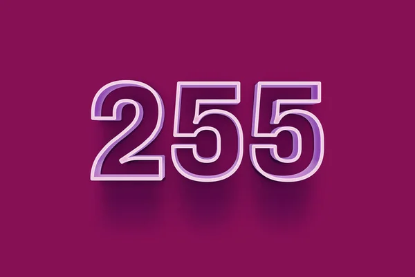 Numéro 255 Est Isolé Sur Fond Violet Pour Votre Vente — Photo