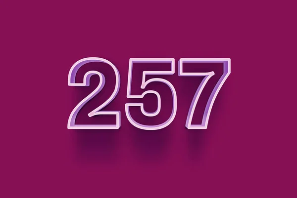 Nombre 257 Est Isolé Sur Fond Violet Pour Votre Vente — Photo